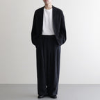 FTHRPT - ウール・千鳥 3タックパンツ #79 Navy × Grey [SN_FR1404PF]