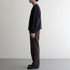 LIGHT WOOL MAX GABARDINE SLACKS #DARK BROWN [A25SP02MG]