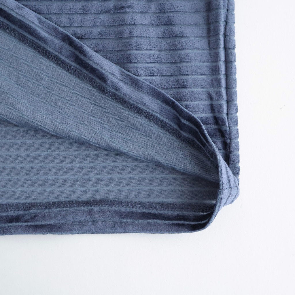 Velour Border Long Sleeve Tee #BLUE [I26SS-CUT13]