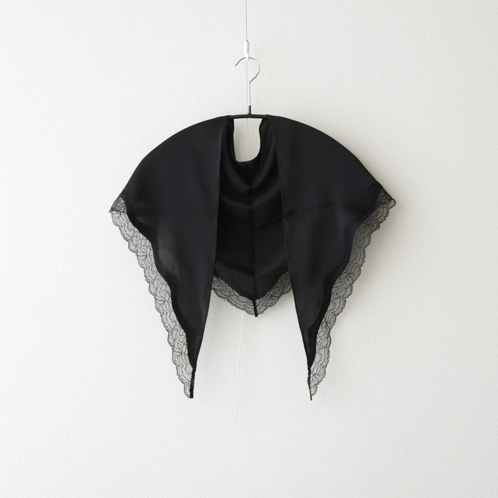 Satin Lace Scarf #BLK [12611027]
