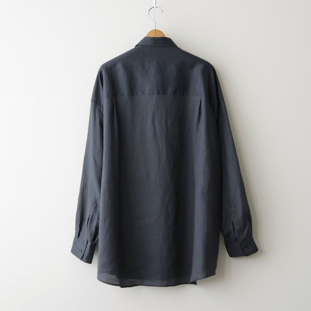 Linen L/S Oversized Regular Collar Shirt #C.GRAY [GM262-50039B]