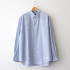 綿ストライプ L/S シャツ #NAVY×SAX×WHITE [HO-B007-051]