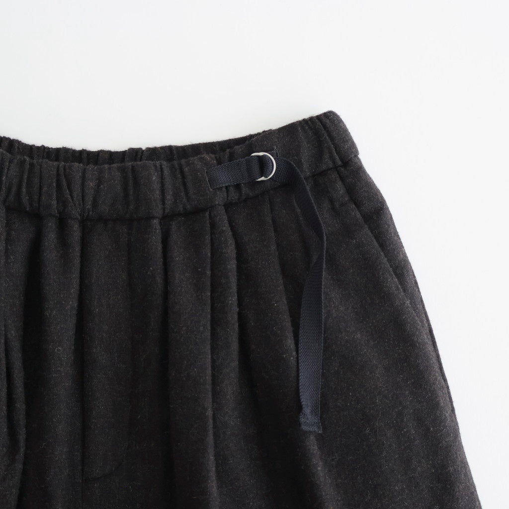 縮絨ウールタックワイドPT #DARK BROWN [D225-P303]