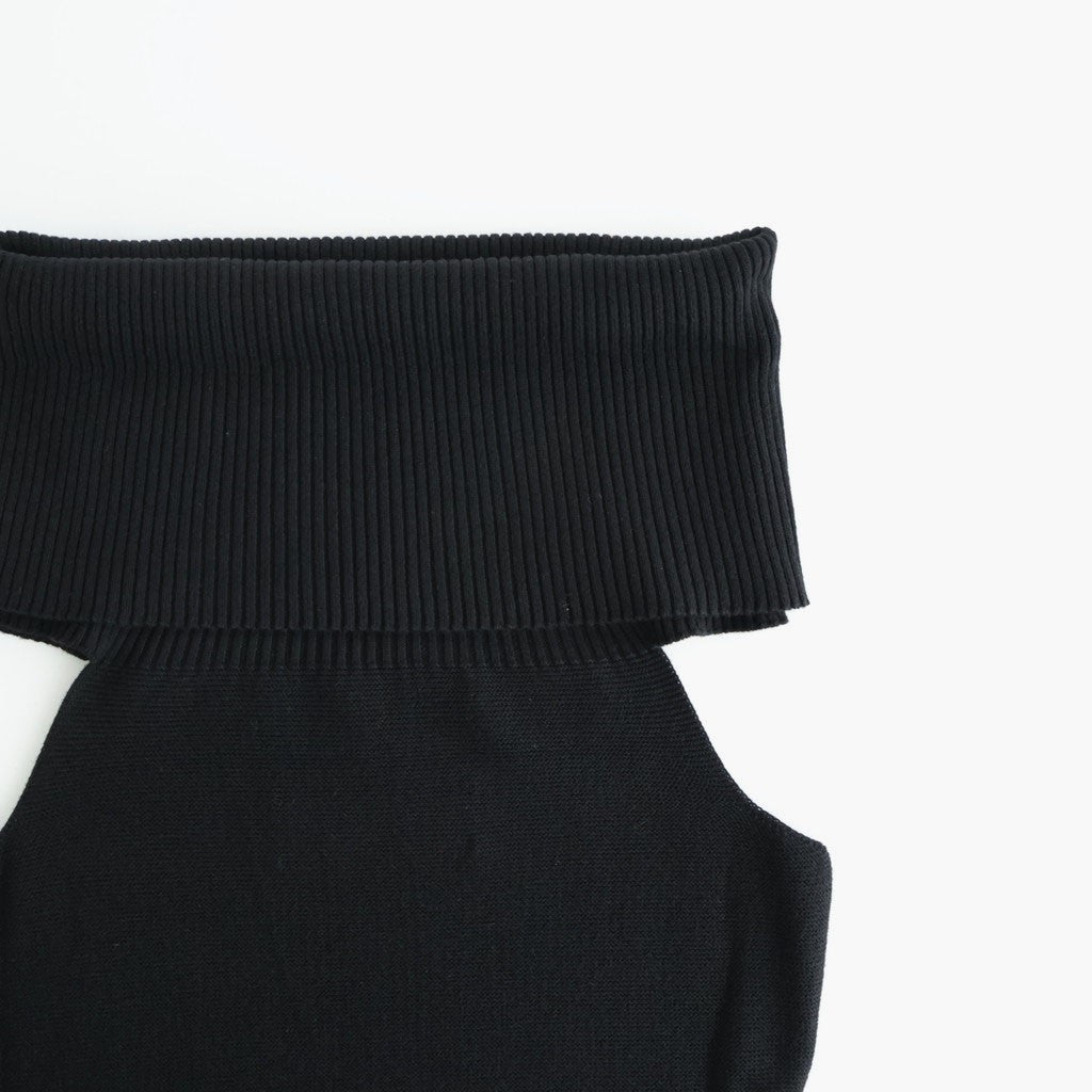 Seamless Offshoulder Knit #BLK [12610531]