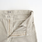 GARMENT-DYED FINX CORDUROY 5P WIDE PANTS #WHITE KHAKI [A26SP01FX]