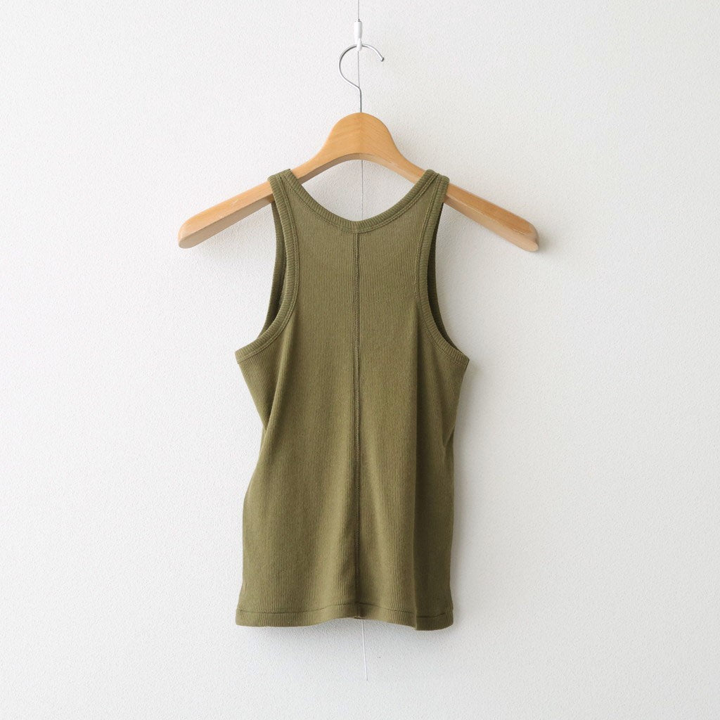 Gauze Teleco Tank Top #KHAKI [I26SS-CUT1]