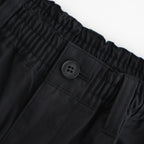 綿ツイル微起毛 ワイド2タックパンツ #BLACK [HQ-P006-051]