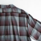 OMBRE OPEN COLLAR SHIRT #RED X MINT [26440501]
