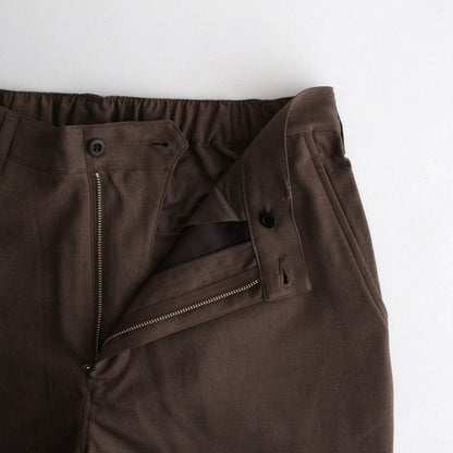 WOOLY TWILL TROUSERS #BROWN [FSC243-40178]