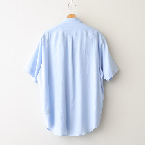 COTTON SILK OVERSIZED SS SHIRT #SAX [ST.1498]