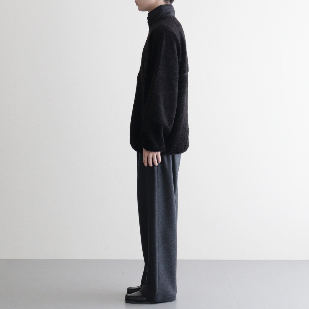 Wool Boa Zip-Up Blouson #BLACK [GU253-30474]