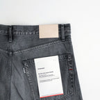 Selvage Denim Five Pocket Wide Straight Pants #BLACK LIGHT FADE [GU263-40059LB]