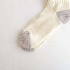 COARSE RIBBED OLDSCHOOL CREW SOCKS #NAVY/YELLOW [R1255-SS26]