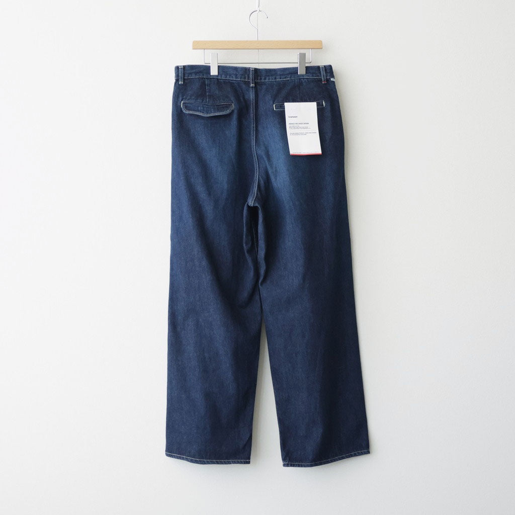 Selvage Denim Two Tuck Pants #INDIGO DARK FADE [GU263-40061DB]