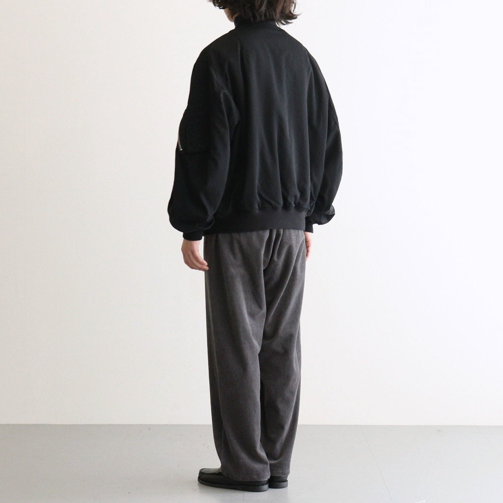 Fulled Wool Twill Flight Jacket #BLACK [GU263-30411]