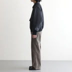 CASHMERE MOLESKIN ZIP BLOUSON #TOP CHARCOAL [A26AB02CM]