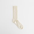 LINEN COTTON RIBBED CREW SOCKS #ECRU [R1461-SS26]