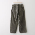 PIGMENT DYED FINX CORDUROY WIDE 5P PANTS #OLIVE BROWN [A25AP02FC]