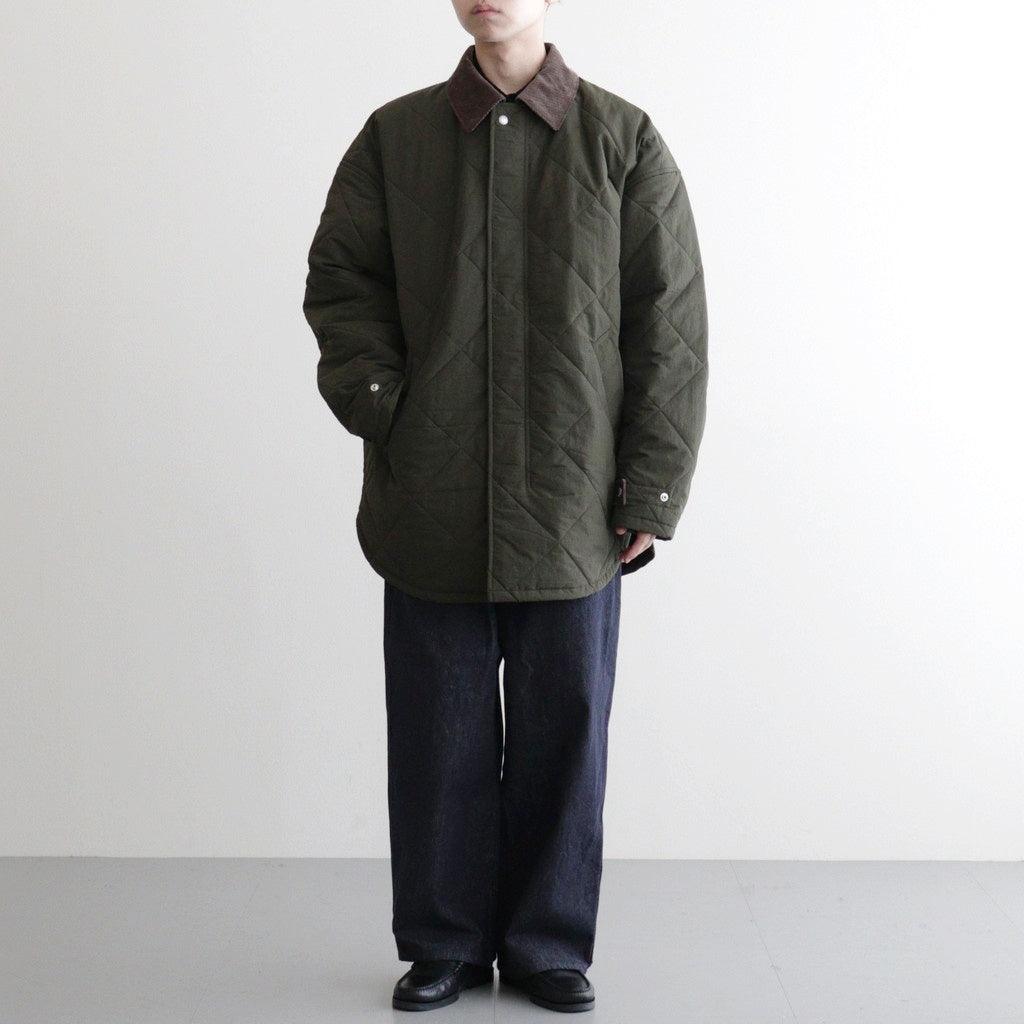 ナイロンタッサーキルトコート #KHAKI [HP-J026-051]