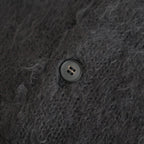 BRUSHED SUPER KID MOHAIR KNIT POLO #INK BLACK [A25AP01KM]