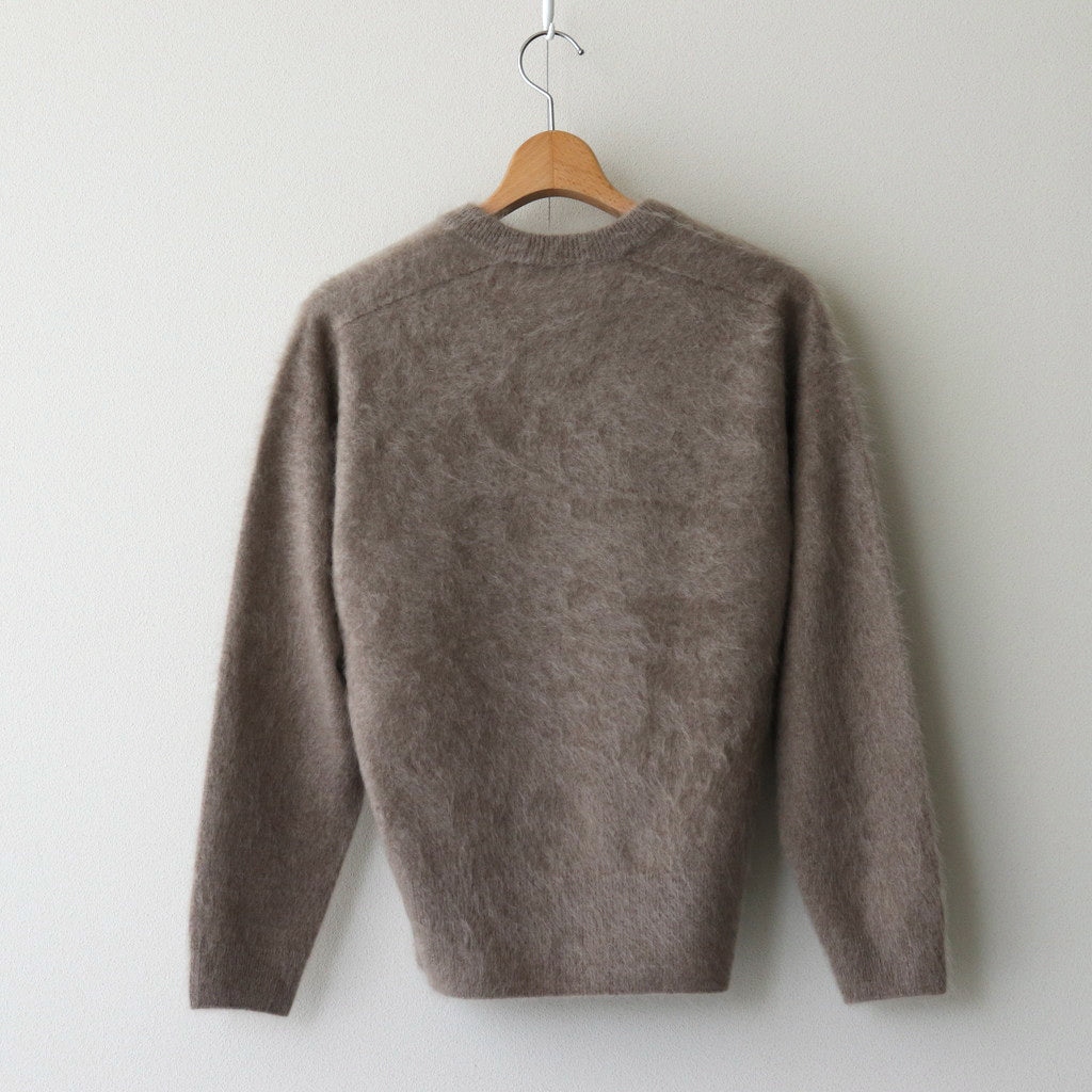 ROYAL CASHMERE FUR V-NECK SWEATER #TOP BEIGE [KRAGCW0910]