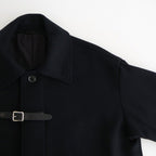 Melton Big Balmaccan Coat #BLACK [YK25FW01033C]