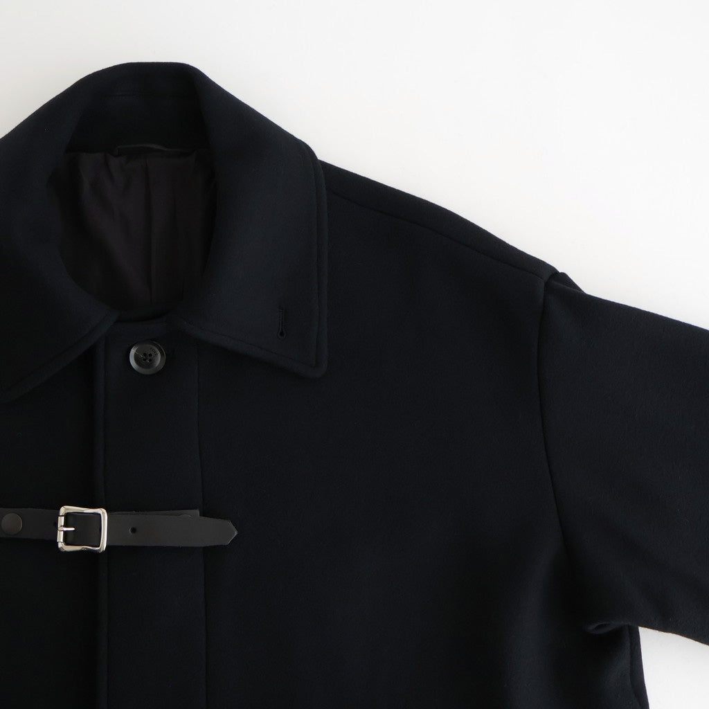 Melton Big Balmaccan Coat #BLACK [YK25FW01033C]