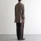 CUPRO TWILL OVERSIZED LS SHIRT #TAUPE [ST.1151]