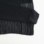 Rib Knit Sheer Shirt #BLACK [YK26SS01250S]
