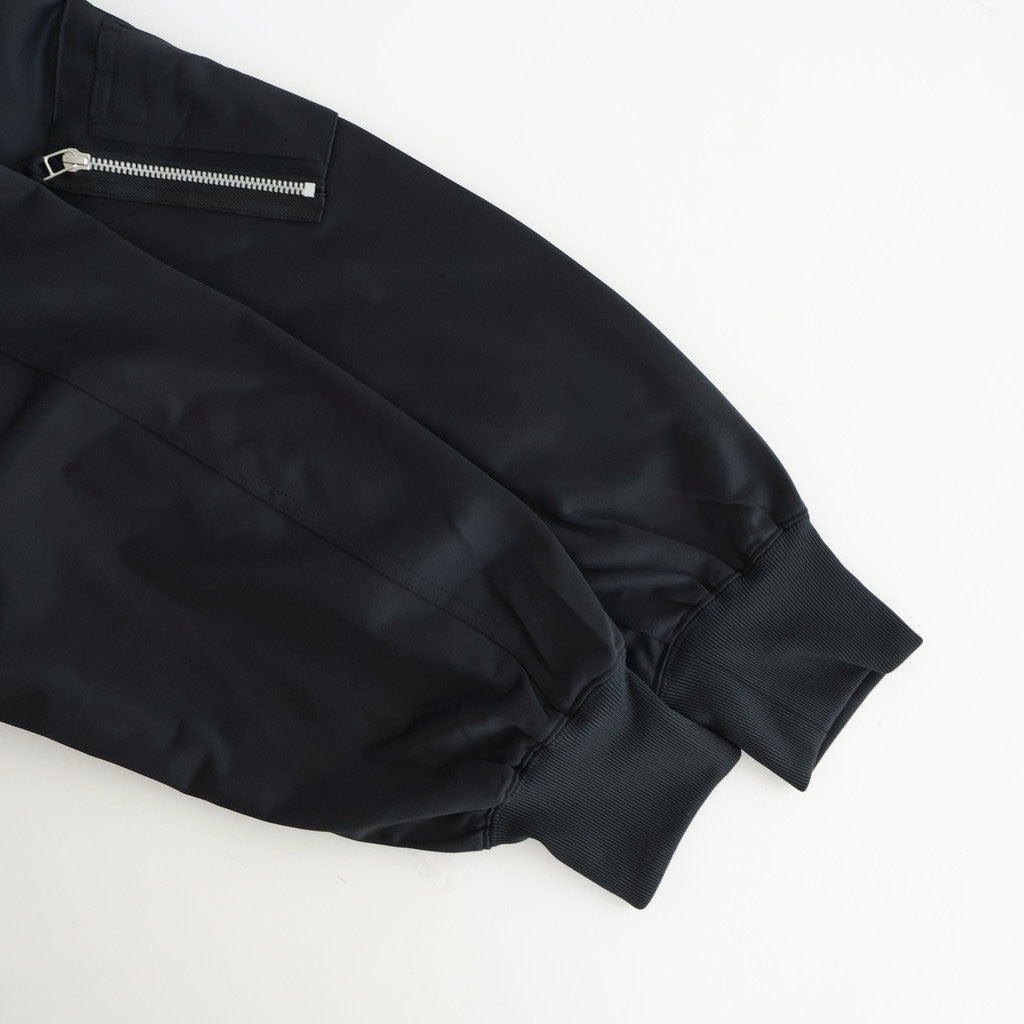 綿ナイロン裏毛 カーディガン #BLACK [HQ-T007-051]