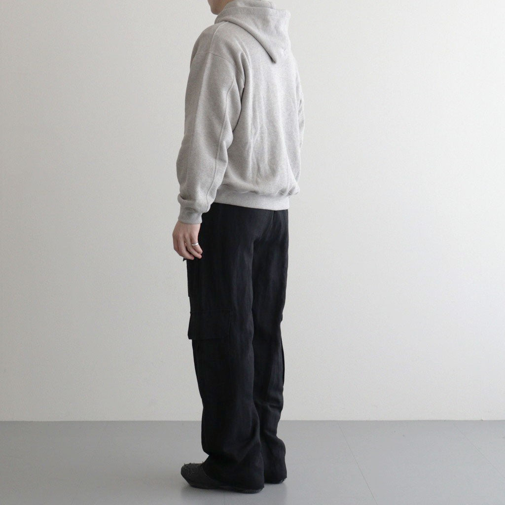 COTTON CASHMERE SWEAT ZIP HOODY #GREY [ST.1469]