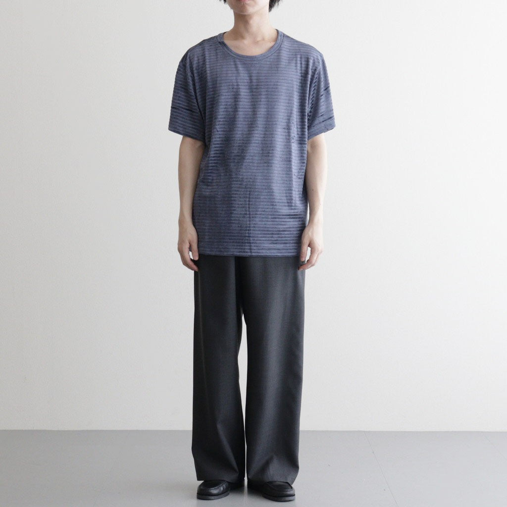 Velour Border T-Shirt #BLUE [I26SS-CUT14]