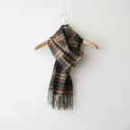 CASHMERE CHECK LONG STOLE #RED BROWN CHECK [A26AM02SL]