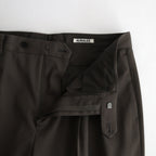 LIGHT WOOL MAX GABARDINE TWO-TUCK SLACKS #TOP BROWN [A24AP03MG]