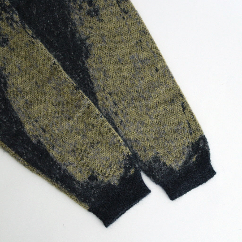 JACQUARD MOHAIR CARDIGAN #YELLOW [YK24FW0814S]