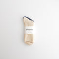WASHI/RECYCLED COTTON RIB CREW SOCKS #RAW [R1535-AW25]