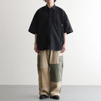 ナイロンタッサー S/S シャツ #BLACK [HQ-B021-051]