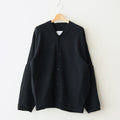 EXTRA FINE WOOL KNIT TUCKED CARDIGAN #BLACK [ST.1298]