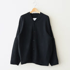 EXTRA FINE WOOL KNIT TUCKED CARDIGAN #BLACK [ST.1298]