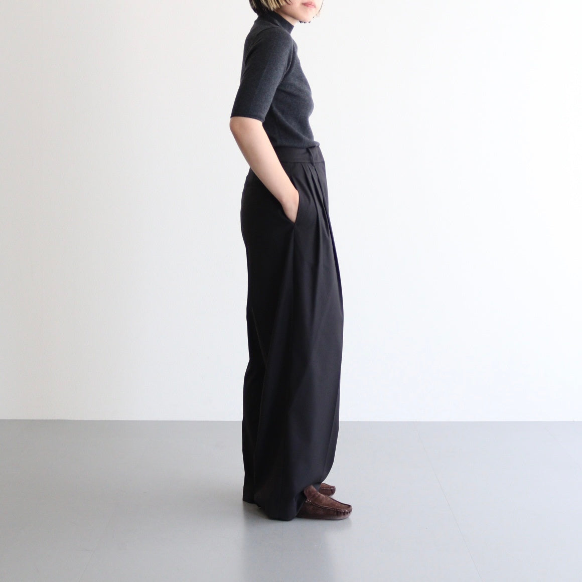 Halfsleeve Highgauge Knit #C/GRY [12520513]