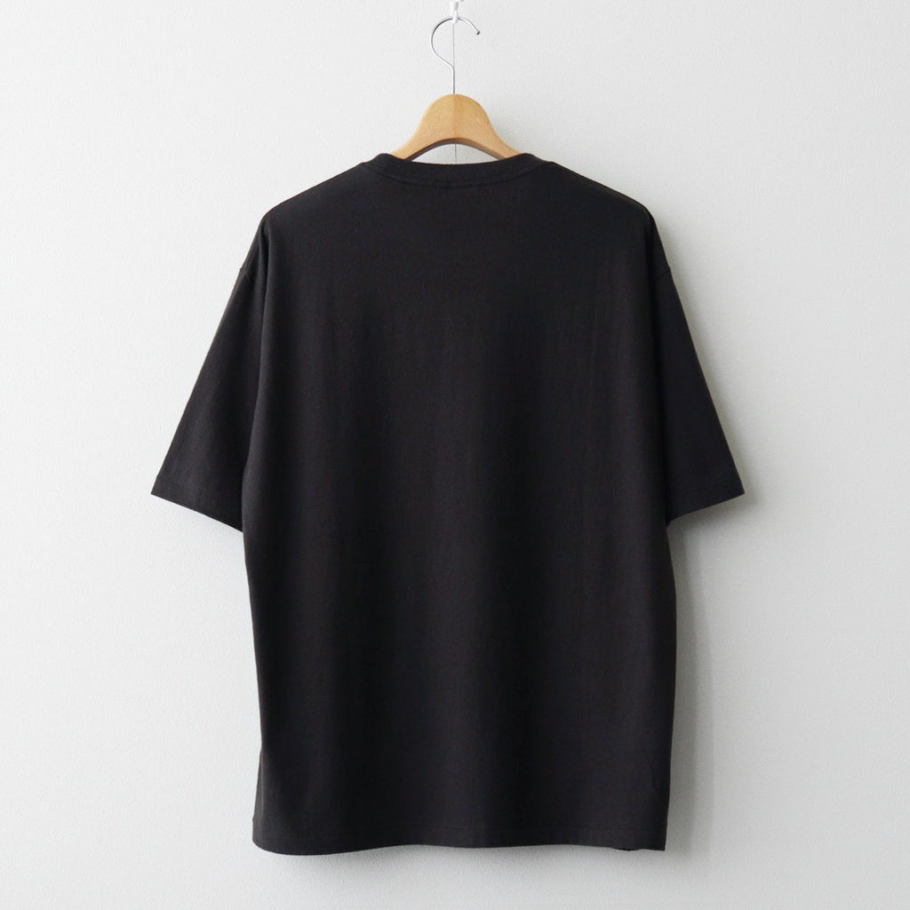 BRUSHED ORGANIC COTTON JERSEY TEE #INK BLACK [A26ST02PT]