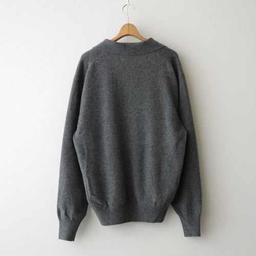 EXTRA FINE WOOL KNIT SKIPPER #GREY [ST.1636]