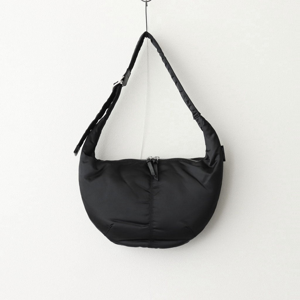 綿ナイロンダブルツイルショルダーバッグ #BLACK [HP-K204-051]