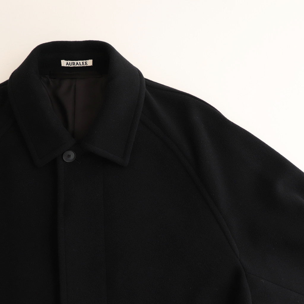 SUPER FINE WOOL MOSSER SOUTIEN COLLAR COAT #BLACK [A24AC01WM]