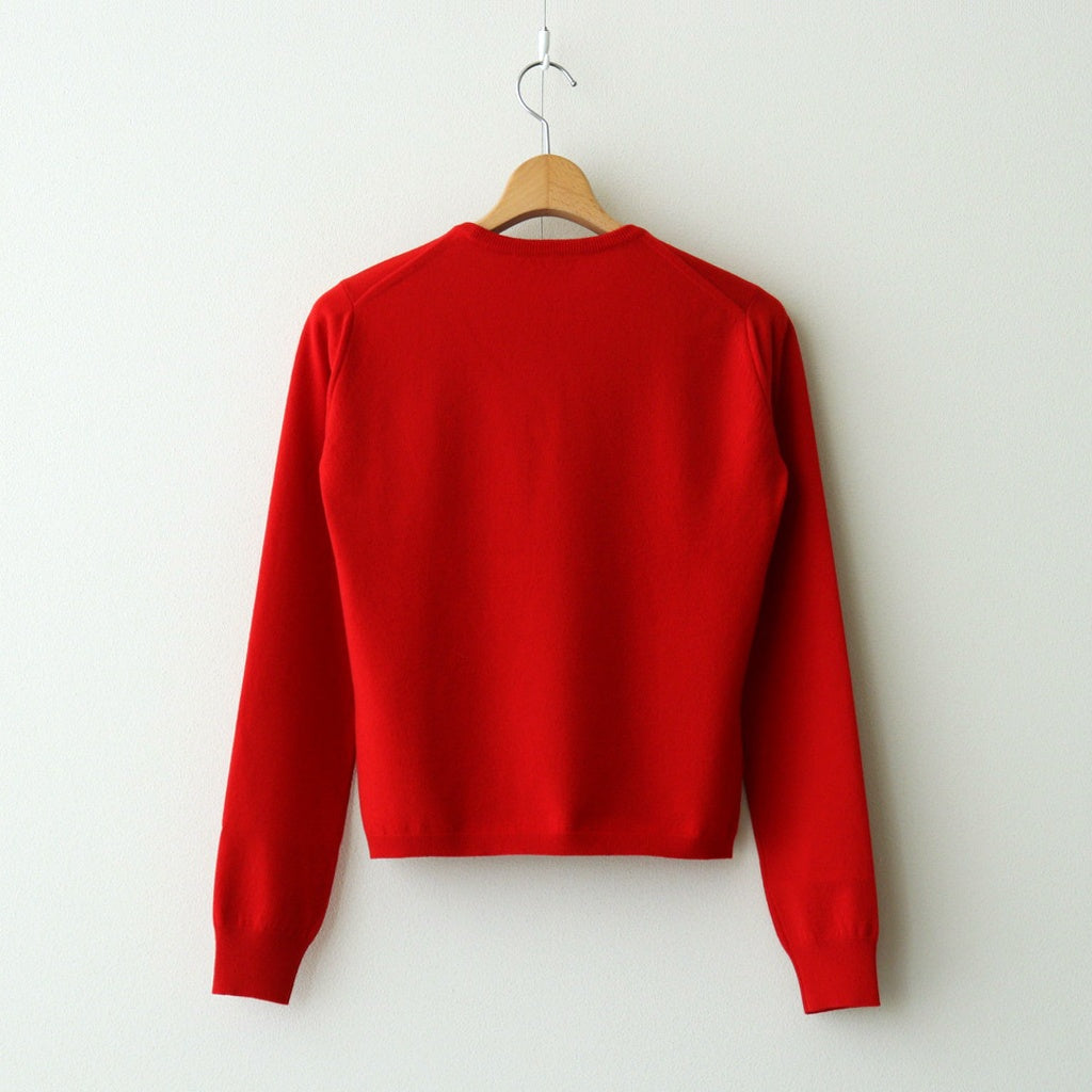 HIGH TWIST WOOL KNIT P/O #RED [A25AP05CK] – ciacura