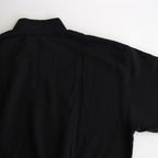 ELASTIC HIGH GAUGE SWEAT HALF ZIP P/O #INK BLACK [A26SP01NU]