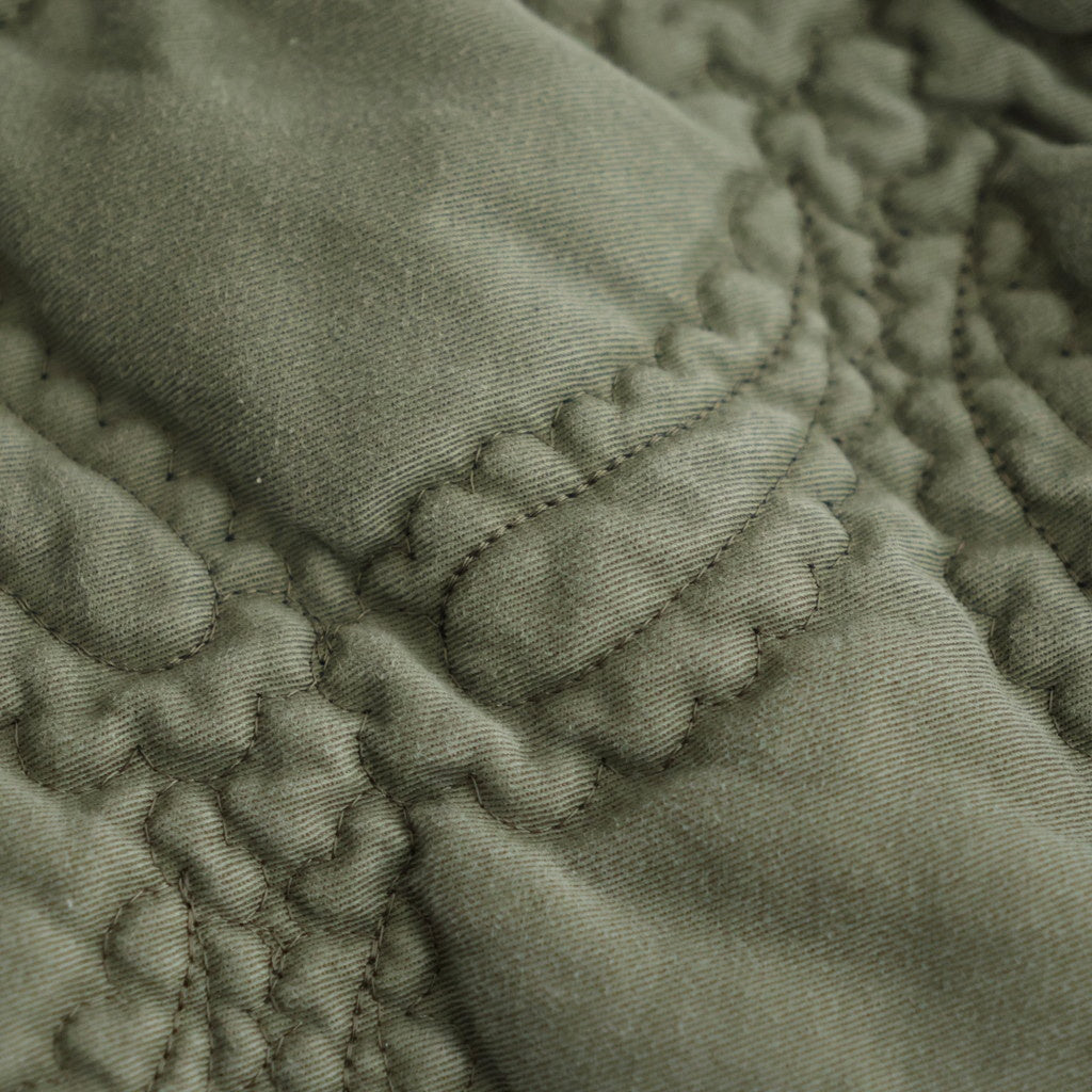QUILTING FISHTAIL COAT #KHAKI [26330104]