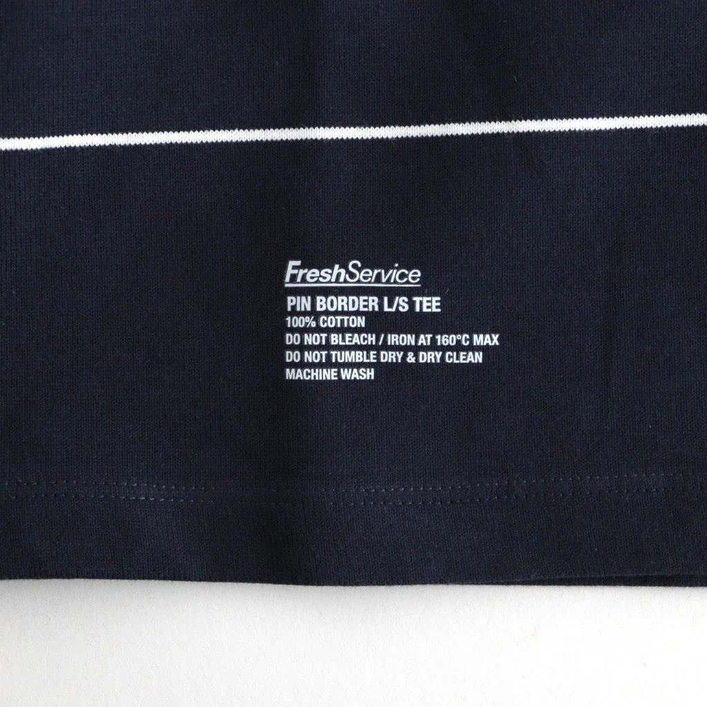 PIN BORDER L/S TEE #NAVY×WHITE [FSC263-70089]