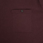 HIGH TWIST WOOL KNIT V-NECK P/O #RED BROWN [A26AV04CK]