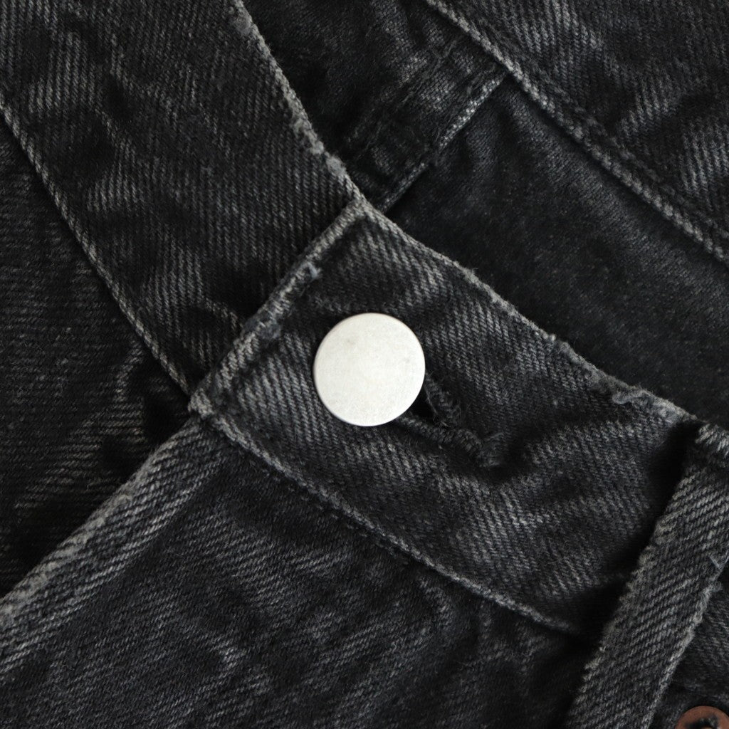 BAGGY DENIM SHORTS #BLACK [ST.1238]